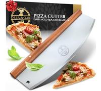 Deer & Oak Pizza Cutter - 36cm Pizza Rocker Cutter - Pizza Cutter Rocker - Pizza Slicer - Cut your Pizzas with Minimal Fuss or Effort - Ultra Sharp Premium Stainless Steel Blade