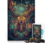 Deer of Dreams Adult Jigsaw Puzzles 1000 Pieces Logic Skill Accurate Edge Family Bond Nice Decor (38x52cm)
