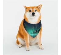 Deer On City Streets Dog Bandana for Small Medium Large Dogs, Cat Dogs Kerchief Triangle Bibs Scarf for Girl Or Boy