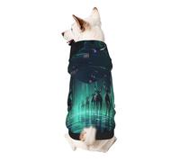 Deer On City Streets Dog Hoodie â€“ Soft & Breathable Polyester Pet Clothes for Small, Medium, and Large Dogs