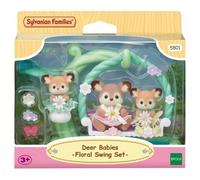 Deer On Flower Swing Figurine