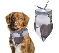 Deer on Frozen Wilderness Dog Bandana Triangle Dog Scarf Washable Polyester Dog Bibs Cute Pet Bandana for Medium Large Dogs Puppy and Cats