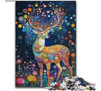 Deer on Mountain Jigsaw Puzzles for Adults 1000, Family Activity Fun at Home Activities, Birthday Present,Travel Gifts (26x38cm)