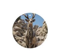 Deer on the cliff 4 Pcs Car Air Freshener Cards, Hanging Disposable Card Fresheners for Vehicles, Lavender Scented