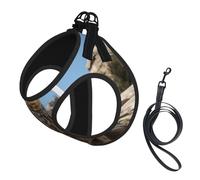 Deer on The Cliff Dog Harness - Equipped with Reflective Straps and Quick Release Buckles - Suitable for Small Cats and Dogs