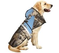 Deer On The Cliff Waterproof Dog Raincoat And Rain Jacket For Small Medium Large Dogs With Reflective Stripes And Adjustable Belly Strap
