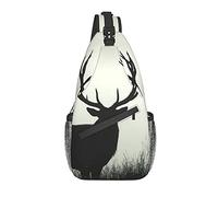 Deer On The Foggy Mountain Crossbody Chest Bag, Shoulder Bag, Weekend Outdoor Hiking Backpack, Suitable For Men And Women
