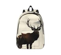 Deer on the foggy mountain Travel Backpack for Women Men Carry On Backpack 15.6inch Laptop Backpacks Weekender Bag, Deer on the Foggy Mountain, Small