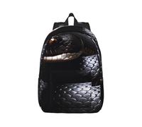 Deer on the foggy mountain Travel Backpack for Women Men Carry On Backpack 15.6inch Laptop Backpacks Weekender Bag, Black Snake, Small