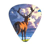 Deer On The Plains Wzywhj Prints Abs Guitar Picks 12 Piece, Easy Grip Uke Picks For Your Bass, Ukulele, Acoustic Or Electric Guitar