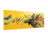 Deer Paint by Numbers for Adults, Owl Large Paint by Numbers Kits on Canvas with Acrylic and Brushes, DIY Craft Oil Painting Art Kits for Beginners, Perfect for Gift Home Decor, 40x80 Inch 02w-482
