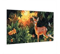 Deer Paint by Numbers Kits, Large Paint by Numbers for Adults Sunset 220x100cm, DIY Adult Crafts for Beginner, Canvas Oil Painting Kit for Kids, Hobbies for Adults Women, Room Decor, Autumn Decor W-27