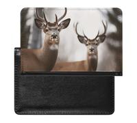 Deer Passport Holder & Travel Wallet Passport Cover Protector Essentials with Credit Card Slots