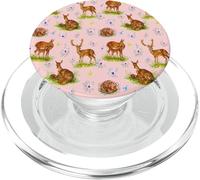 Deer Pattern Decor and Decorations Doe and Fawn Baby Deer PopSockets PopGrip for MagSafe