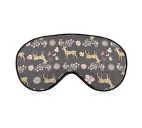 Deer Pattern Sleep Eye Mask Sleeping Light Blocking Cover Night Blindfold for Travel Nap