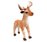 Deer Plush Decor Stuffed Animal Realistic Toy, Soft Polyester Plush with PP Cotton for Cuddle Display and Home Styling Wildlife Decor Standing Animal Doll Soft Display Toy Nature Room Accent Stuffed