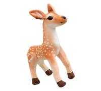 Deer Plush Decor Stuffed Animal Realistic Toy, Soft Polyester Plush with PP Cotton for Cuddle Display and Home Styling Wildlife Decor Standing Animal Doll Soft Display Toy Nature Room Accent Stuffed