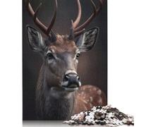 Deer Portrait Puzzle Jigsaws 500 Pieces for Adults Puzzles 500 Piece Learning Educational Puzzle 500pcs (52x38cm)