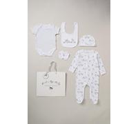 Deer Print 5-Piece Hanging Gift Set Rock a Bye Baby White 3-6 m