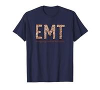 Deer Print EMT Melanin EMS Emergency Medical Technician T-Shirt