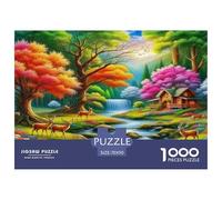Deer Puzzle 1000 Piece Jigsaw Adults Kids Puzzles Perfect for Relaxation Whimsical Challenges Extra Fun Unique 1000pcs 70x50cm/1000pcs