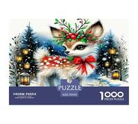 Deer Puzzle 1000 Pieces Jigsaw Adults Kids Puzzles Creative Challenge Games Home Decoration Inspirational Games Educational 1000pcs 70x50cm/1000pcs