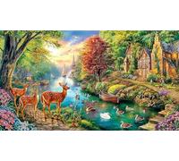 deer Puzzle for Adults 1000 Pieces Recycled Paper Fun and Challenging Family Game Educational Game Decompression Beautiful Decoration Puzzle 70x50/1000pcs