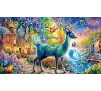 deer Puzzle for Adults 1000Pc Recycled Paper Beautiful Decoration Puzzle Challenging for Decompression and Wall Decor Great Gift Idea 70x50/1000pcs