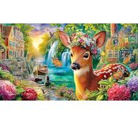 deer Puzzle for Adults 1000Pc Recycled Paper Beautiful Decoration Puzzle Challenging for Decompression and Wall Decor Great Gift Idea 70x50/1000pcs