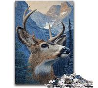 Deer Puzzles for Adults 1000 Pieces,Staycation Kill Time Every Piece Is Unique - Challenging Family Fun Game (50x75cm)