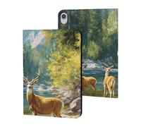 Deer River Mountain Spring Forests Case Compatible with iPad 10th (10.9in) iPad 9th / 8th / 7th Generation (2021/2020/2019)