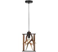 Deer-Shaped Deer Horn Light American Style Retroall Hangingp Faux Resin Antler Farmhouse for Diniroom Kitchen Island Ceililightifixture/Matte Black