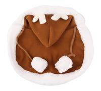 Deer Shaped PET Cape for Cats and Dogs, Lightweight Plush Costume | Easy to Wear, Head 56cm and Neck 48 to 92cm, Brown Finish for Festival Parties