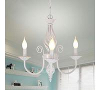 Deer-Shaped Rustic French Anthangingp Shade - 3-Head E14 Metal for Liviroom Bedroom Tea Room - Classical Country Style Arts Lighting