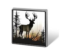 Deer Silhouette Square Lapel Pins Backpack Pin Cute Brooch Decoration Brooches for Women Men Fashion Button Badges for Hat Backpacks Purses Jackets Shirt Suit