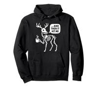 Deer Skeleton Pun Men Women Kids Funny Halloween Pullover Hoodie
