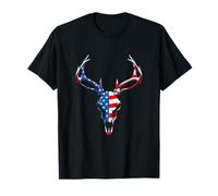 Deer Skull American Flag T-Shirt