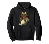 Deer Skull Head Animal Bone Mushrooms Occult Vulture Culture Pullover Hoodie