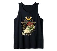 Deer Skull Head Animal Bone Mushrooms Occult Vulture Culture Tank Top