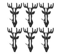 Deer Skull Holder - Deer Skull Hanger Steel Antlers Skull - Hooker Holder 6x Deer Head Wall Mount Multi-Purpose Deer Headband House Mounting Display for Antelope Small Animals