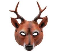 Deer Skull Mask Halloween Decorations Realistic Animal Masks, Brown