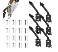 Deer Skull Mount | 6 Piece Rustproof Antler Stand-Deer Mount Hanger - for Wall Home Bedroom Cabin Outdoor Farmhouse Country Christmas Cow