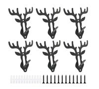 Deer Skull Mount | 6X Antler Holder Steel Skull Hooker | Home Wall Mount Display, Multi-Purpose Deer Head Hanger for Antelope
