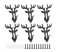 Deer Skull Mount, Deer Head Wall Mount - Steel Antlers Clip Skull Hooker 6x - Multipurpose Deer Headband House Mounting Display for Small Animals
