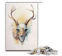 Deer Skull Pieces Puzzles for Adults Puzzles for Adults Ideal for Family Fun Relaxation 1000 PCS(75x50cm)