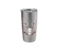 Deer Skull with Antlers Hunting Stainless Steel Insulated Tumbler