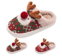 Deer Slippers Christmas Slippers For Women Cute Elk Sliders Ladies Novelty Slipper Lovely Giraffe Sldiers Xmas Animal Slipper Fluffy Slip On Slider Indoor Bedroom Shoes For Ladies