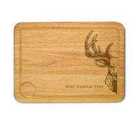 Deer Stag Personalised Custom Engraved Wooden Stag Chopping Board Cheese Board Serving Board Cutting Novelty Gift