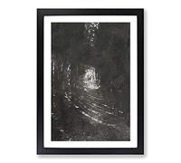 Deer Stag Within The Forest in Abstract Framed Print | A2 Black Framed Wall Art | Ready to Hang | Abstract Animal Picture | Living Room Bedroom Lounge Office