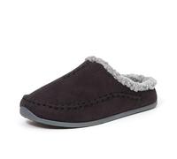Deer Stags Mens Slippers, Black Microsuede, 10 UK